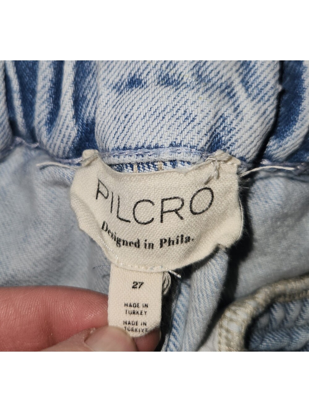 Anthropologie Pilcro Beachy Cargo Denim Shorts Size 27 Coastalcore Normcore - Picture 5 of 10